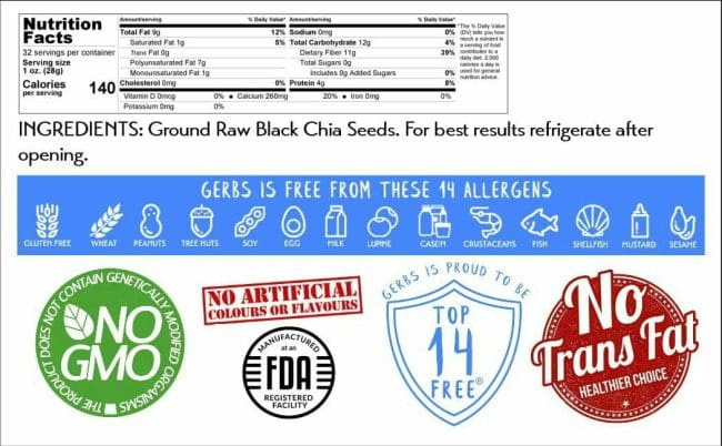 Chia Seed Meal - Full Oil Content Protein Powder Nutrition Benefits