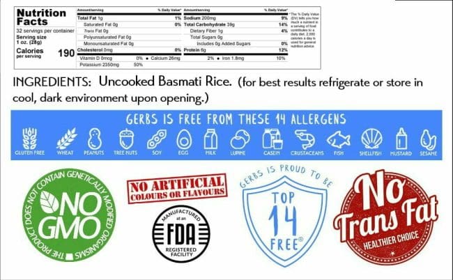 Whole Grain Basmati Rice Nutrition Benefits