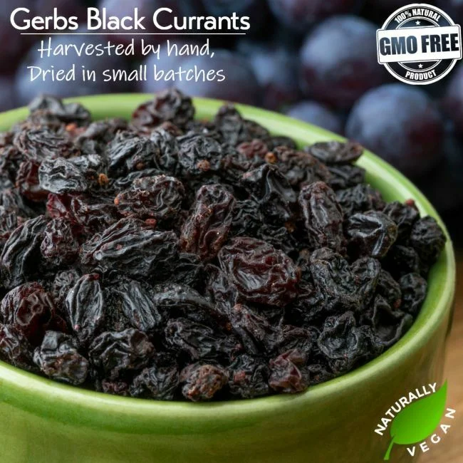 Dried Black Zante Variety Premium Greek Currants, No Added Sugar, Resealable Bag Naturally Vegan