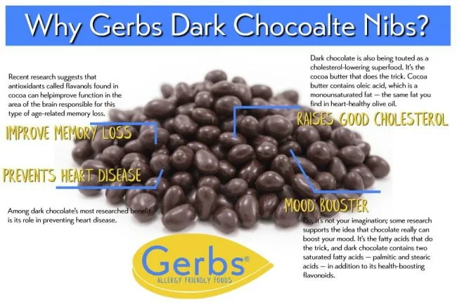 Dark Chocolate Covered Cacao Nibs (55%) Health Benefits