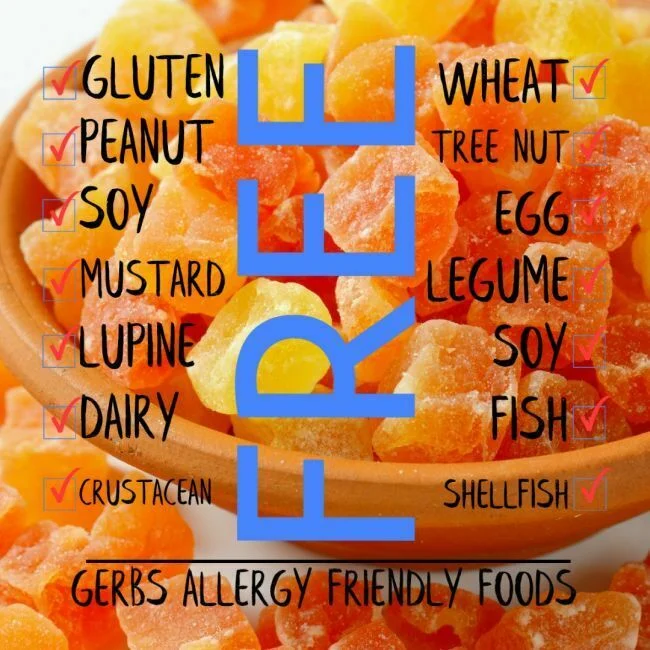 Dried Sweetened Premium Grade Thailand Papaya Cubes, Resealable Bag Free from Top 14 Food Allergens