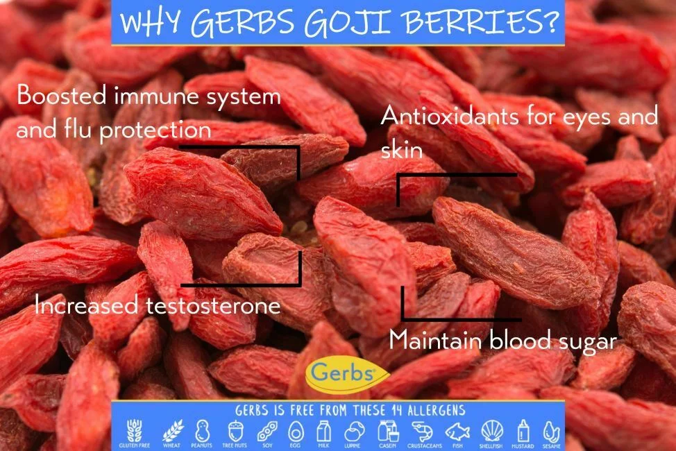 Dried Premium Grade Goji Berries, aka Wolfberry, Resealable Bag Health Benefits