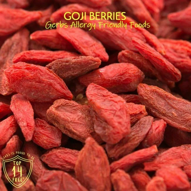 Dried Premium Grade Goji Berries, aka Wolfberry, Resealable Bag Allergy Friendly FoodsDried Premium Grade Goji Berries, aka Wolfberry, Resealable Bag Qualities