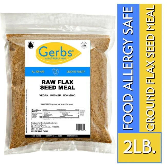 Ground Flax Seed Meal (Full Oil Content Protein Powder) by Gerbs