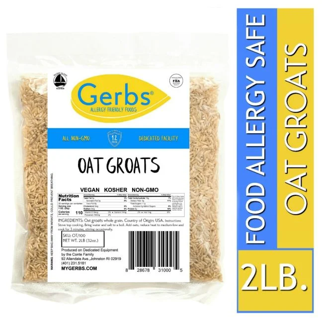 Whole Grain Premium USA Grade Oat Groats, Resealable Bag by Gerbs