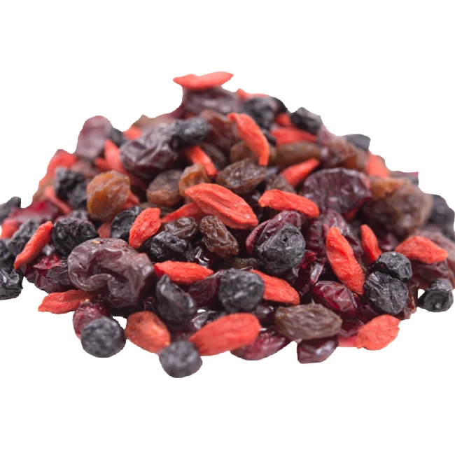 SUPER 5 DRIED FRUIT MIX, Cranberries, Raisins, Blueberries, Cherries, Goji Berries, Resealable Bag