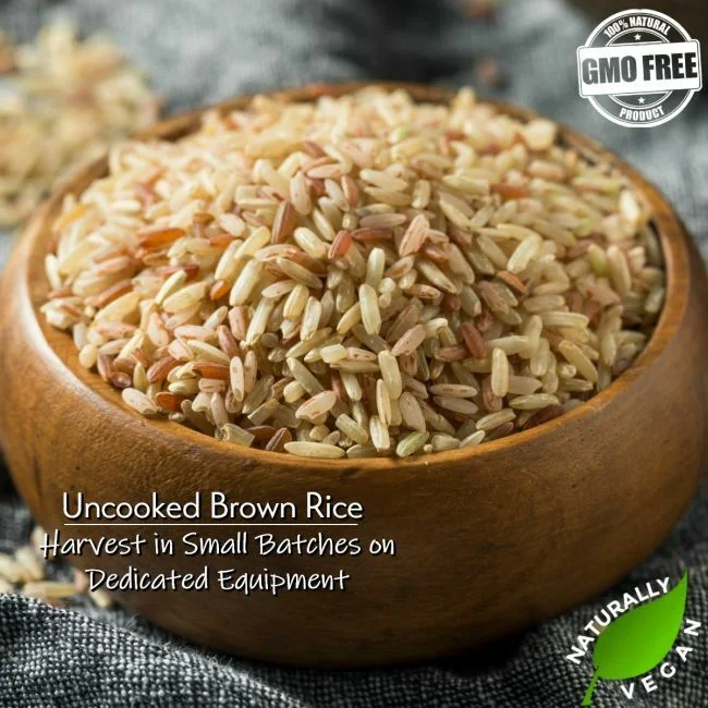 Premium USA Grade Whole Grain Brown Rice, Resealable Bag Naturally Vegan