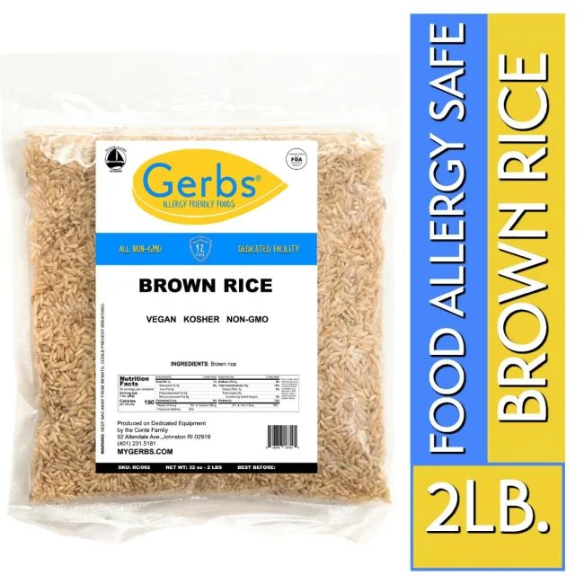 Premium USA Grade Whole Grain Brown Rice, Resealable Bag by Gerbs